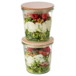 APS 2 Original-Weckgläser In Sturzform Mit Buchenholzdeckel Je 580 Ml -APS 09759fb2 3a61 416e 8d86 aa1433e90e94