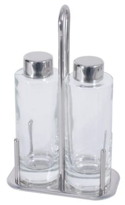 APS 3x Menage Essig/Öl TREND LINE, Aus Glas, Oberteil Kunststoff Verchromt, -APS 18940390 4019 4882 a3b1 546de285827f