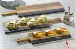 APS Servierbrett/Speisenbrett -AKAZIE SCHIEFER-30,5 X 13 Cm, H: 1,5 Cm -APS 195e4a4f 5bbb 41b0 9229 9a8cfe19487b