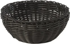 APS 3x Korb SERENADO, Rund Ø 20 Cm, H: 8 Cm Polypropylen, Schwarz