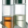 APS 3x Menage Essig/Öl TREND LINE, Aus Glas, Oberteil Kunststoff Verchromt,