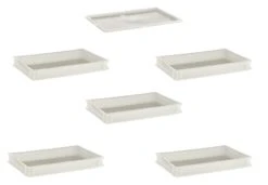 APS 98588 Teigbehälter - 5 Pizzaballenbox Mit 1 Deckel, Stapelbar, 56,5 X 36,5 Cm