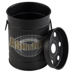 APS Wind-Aschenbecher Aus Stahlblech Im Tonnen-Design Schwarz Ø 8,5 Cm -APS 892d0e19 aa0a 4340 b980 77f86fb1d314