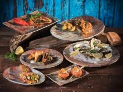 APS Teller/Speiseteller/Deko-Teller/Melamin-Teller -AQUARIS-40,5 X 30 Cm, H: 4 Cm -APS 9afd423c e2bb 4850 932e 9dc71f2a5a44