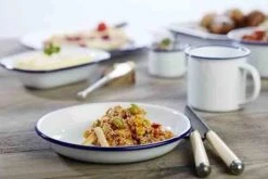 APS Teller/Speiseteller/Deko-Teller/Emaille-Teller, Tief -ENAMELWARE-Ø 18 Cm, H: 3,5 Cm, 0,35 Liter -APS 9e01dc72 8118 4397 894e ed31631de119