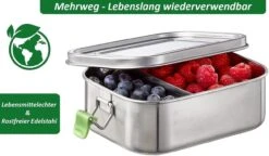 APS 66901 Hochwertige Edelstahl Lunchbox / Brotdose 1.100 Ml Inkl. Trennwand / Auslaufsichere Frischhaltedose -APS abbeafd6 cb5d 478e b872 58af060aa4c8