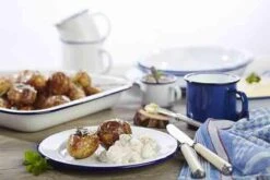 APS Teller/Speiseteller/Deko-Teller/Emaille-Teller, Flach -ENAMELWARE-Ø 20 Cm, H: 2 Cm -APS ee6279a4 f0ab 475f b94d c6612566f034