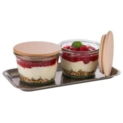 APS 2 Original-Weckgläser In Sturzform Mit Buchenholzdeckel Je 370 Ml -APS f62420a4 9001 45c4 93e2 579d197249c9